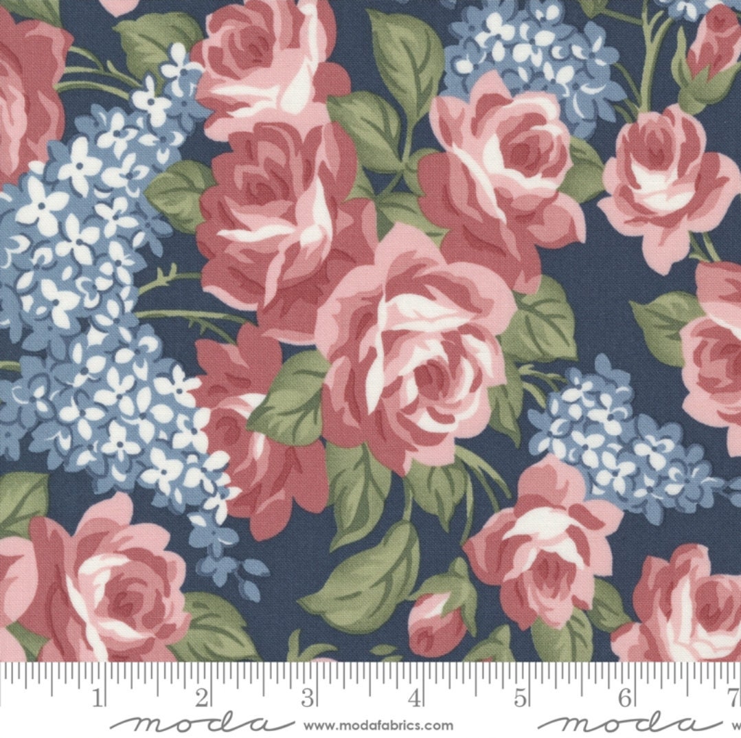 Sunnyside Rosy Navy By Camille Roskelley For Moda