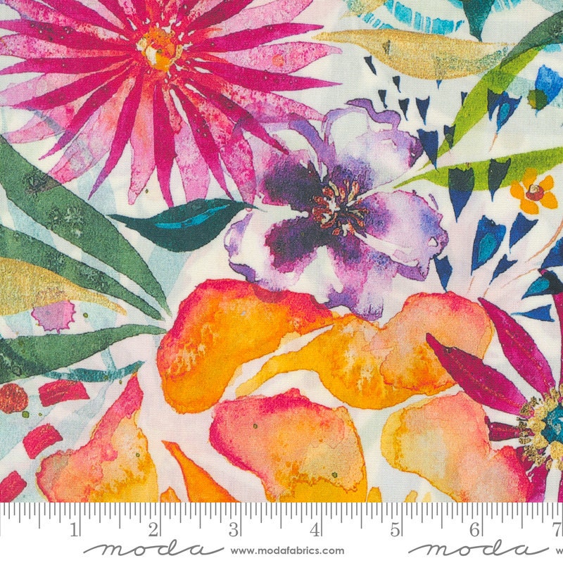 Coming Up Roses 108" Rainbow 108015 11 By Create Joy Project For Moda
