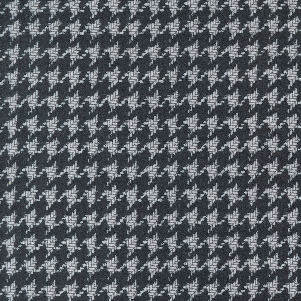Farmhouse Flannel III Black Top Road 49270 16F By Primative Gatherings For Moda, Flannel Fabric, Houndstooth Fabric, Black, Gray
