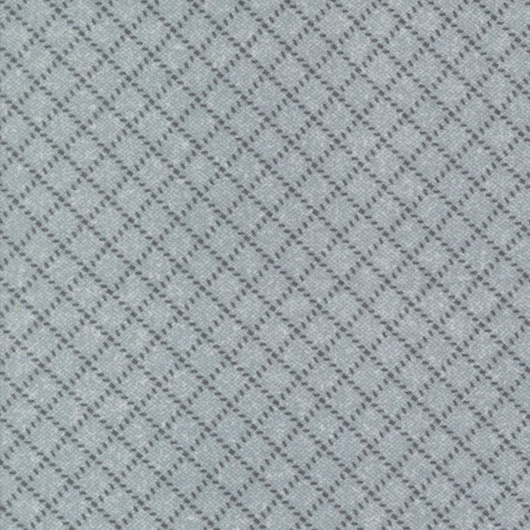 Farmhouse Flannel III Pewter 49271 14F By Primative Gatherings For Moda, Flannel Fabric, Plaid, Fabric, Gray