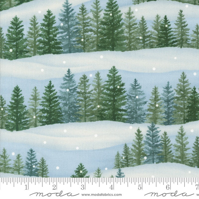 Woodland Winter Sky Blue 56091 12 By Deb Strain For Moda