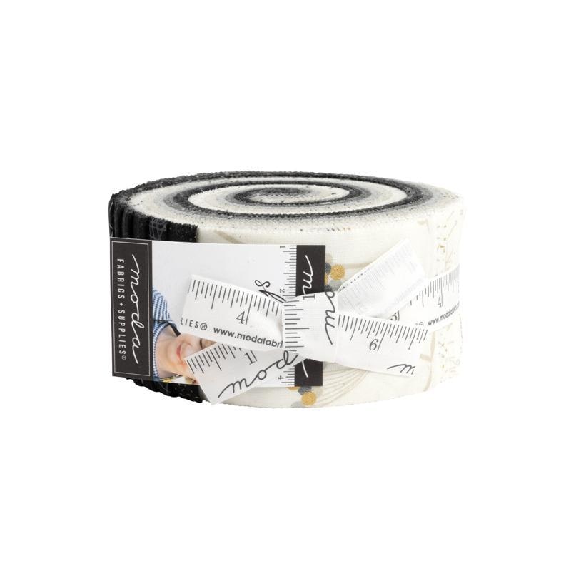 Shimmer Jelly Roll 40pcs By Zen Chic, Metallic Fabric, Modern Fabric, Floral Fabric, Precut, 2.5" Strips