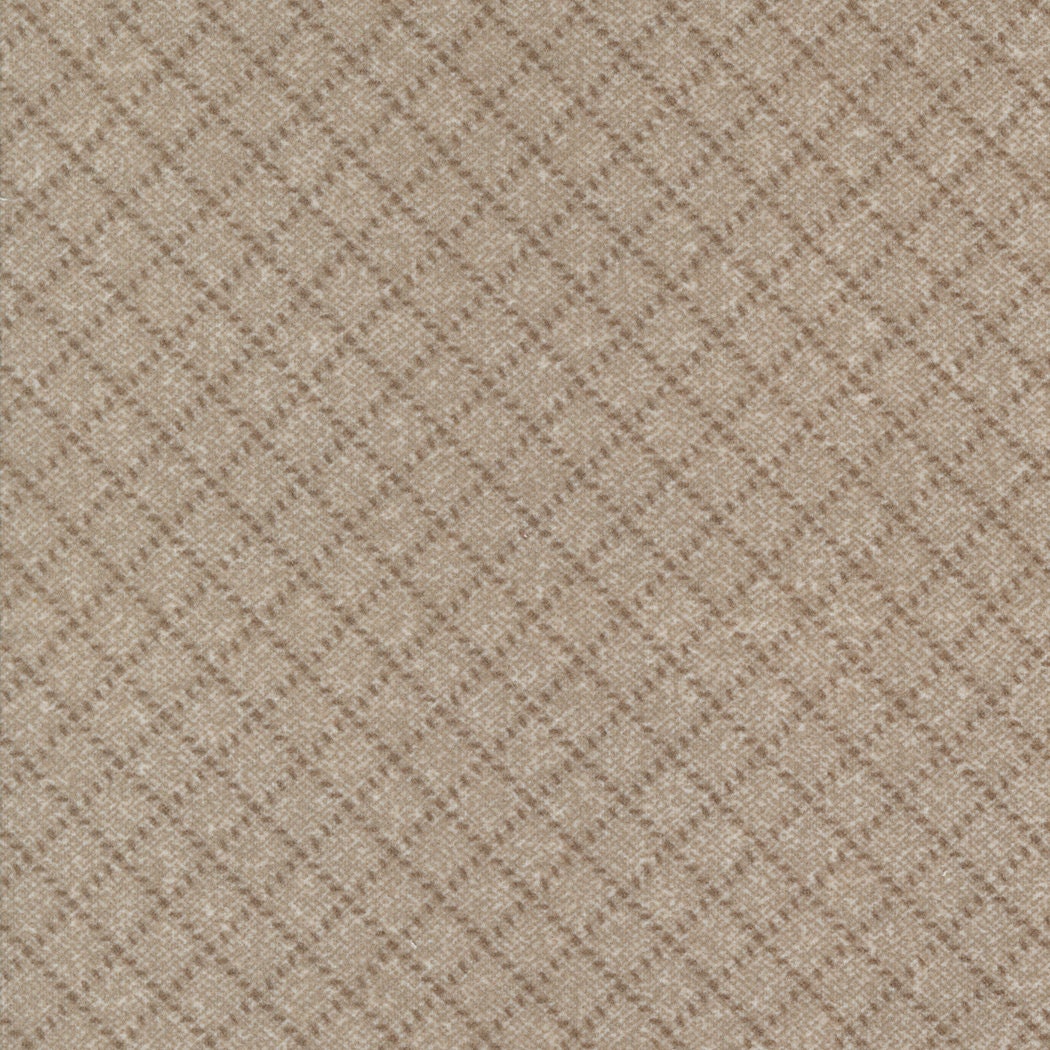 Farmhouse Flannel III Cocoa 49271 13F By Primative Gatherings For Moda, Flannel Fabric, Plaid, Fabric, Tan