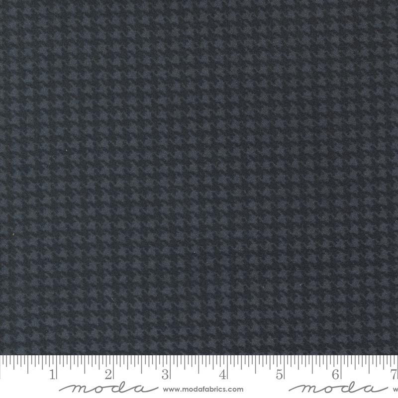 Farmhouse Flannel III Black Top Road 49276 16F By Primative Gatherings For Moda, Flannel Fabric, Houndstooth Fabric, Black, Gray