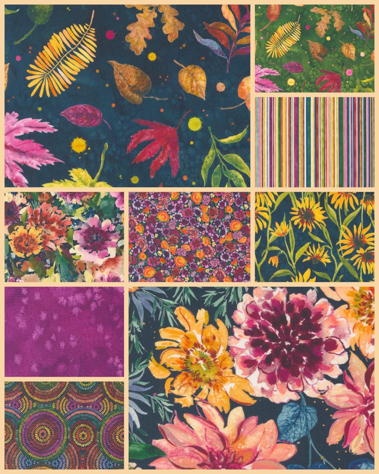 Floribunda 1 Yard Bundle 9pcs By Create Joy Project For Moda
