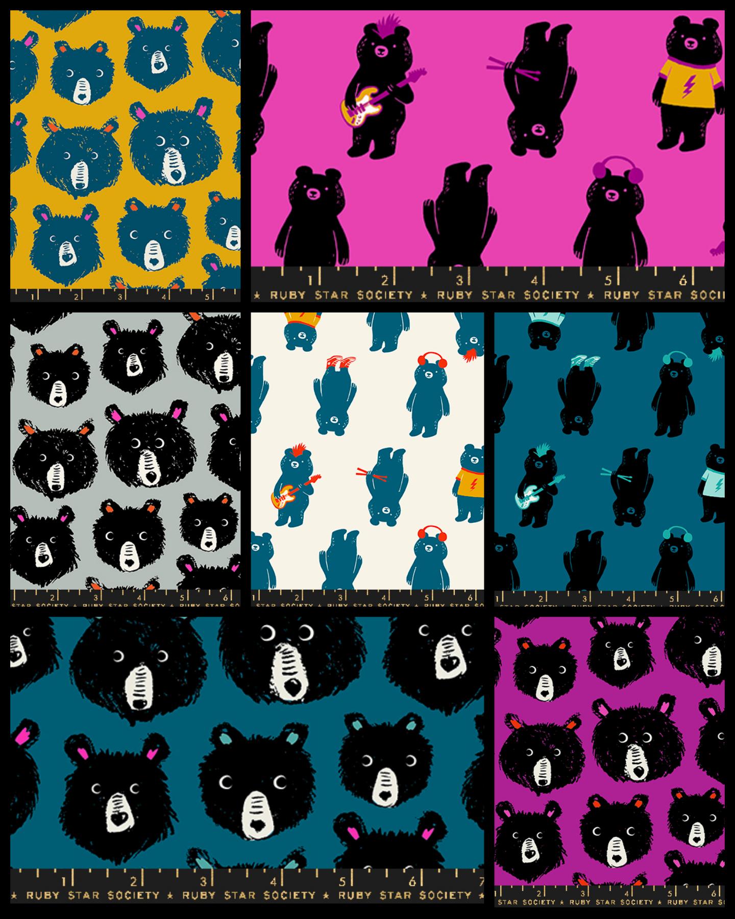 Teddy And The Bears Charm Pack 42pcs By Sarah Watts For Ruby Star Society