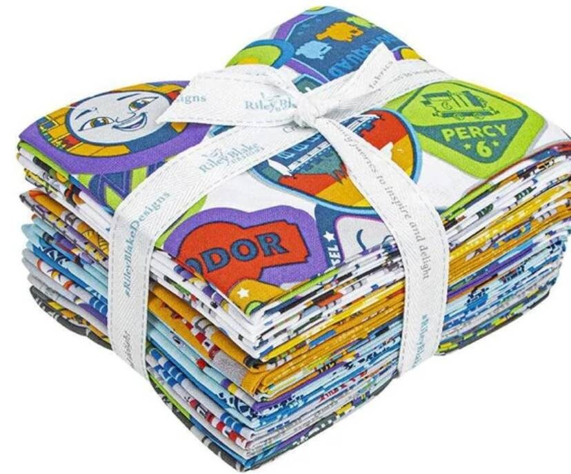 Thomas and Friends Collection Full Steam Ahead Fat Quarter Bundle 15pcs For Riley Blake