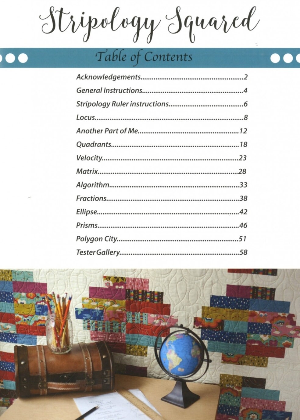 Stripology Squared Quilt Pattern Book By Erica Gudrun For G. E. Design - 10 Quilt Patterns