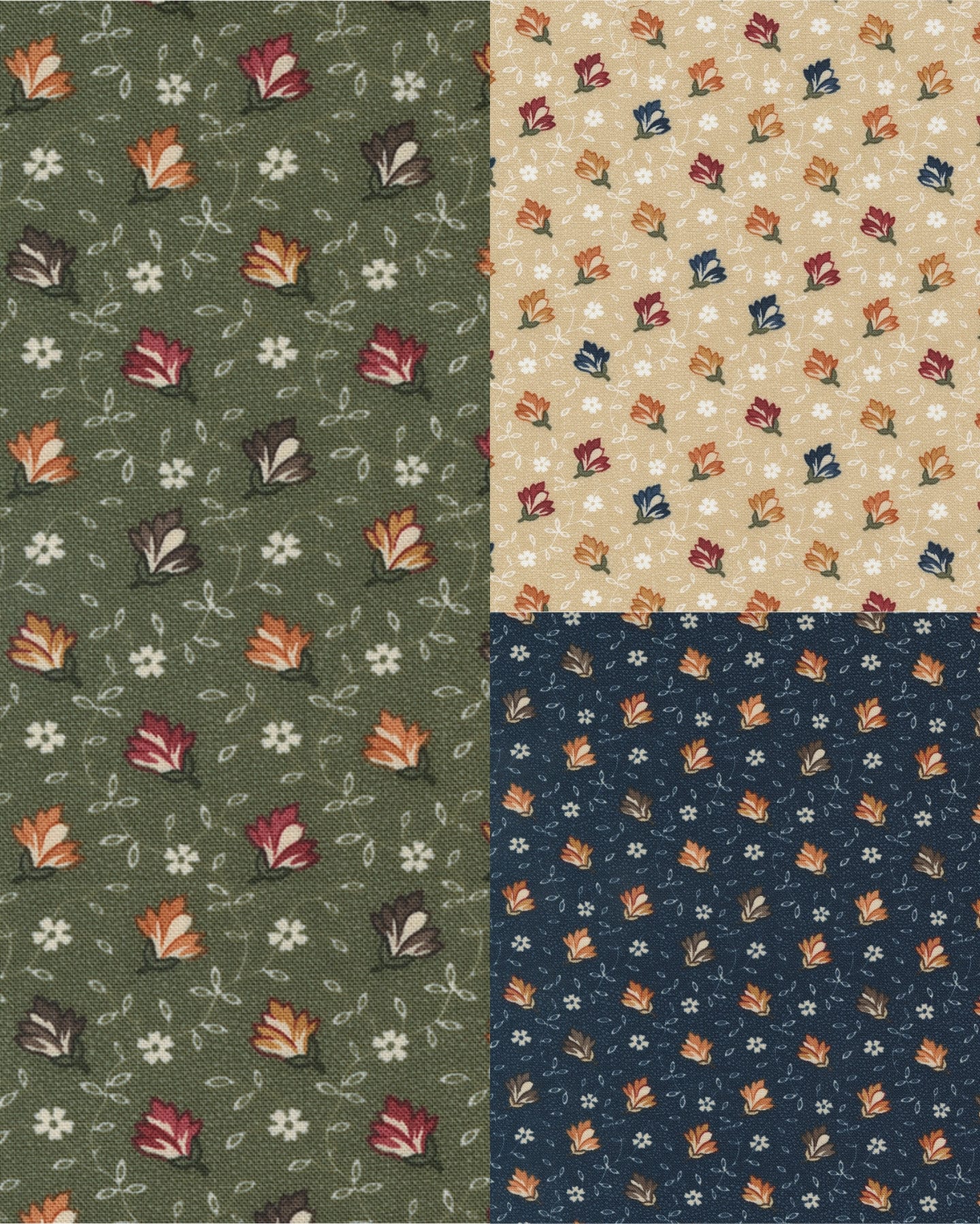 Fluttering Leaves Fat Quarter Bundle 40 pcs By Kansas Troubles For Moda