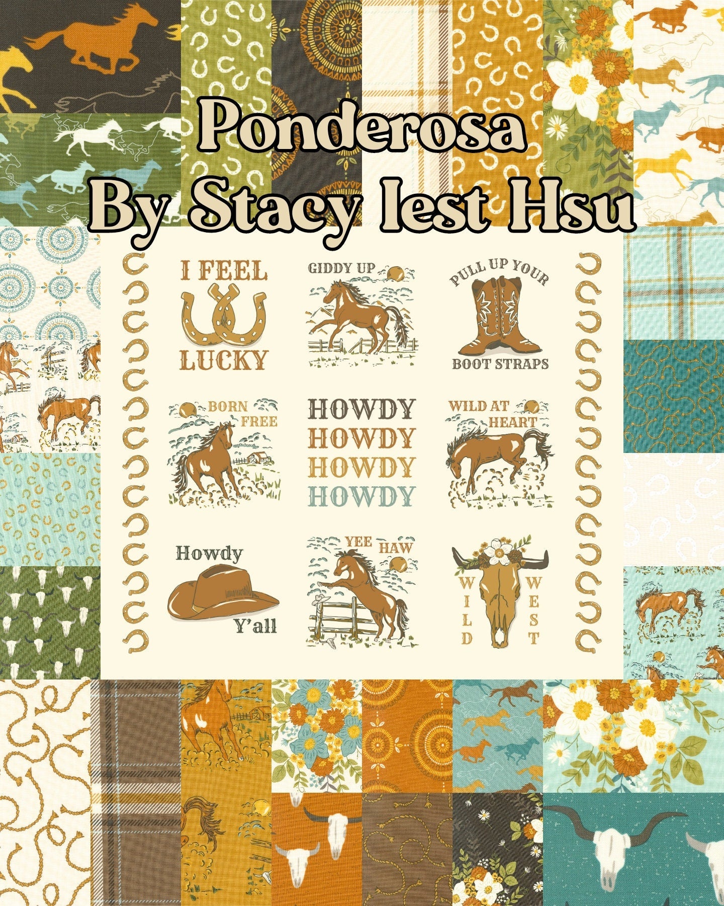 Ponderosa Fat Quarter Bundle 28 pcs By Stacy Iest Hsu For Moda