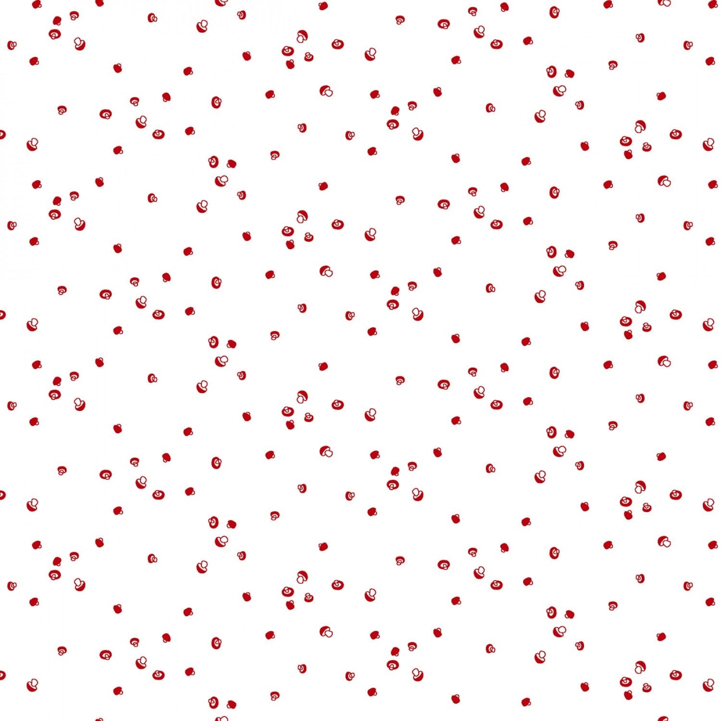 Raspberry Ripple White And Red Mushrooms 7346S-08 By Judy Gauthier For Studio E