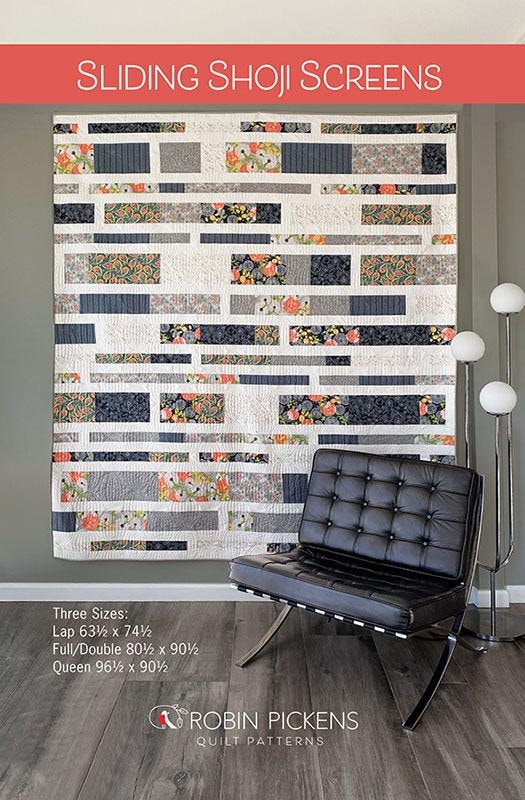 Sliding Shoji Screens Quilt Pattern by Robin Pickens Quilt Patterns 3 Size Options RPQP-F111