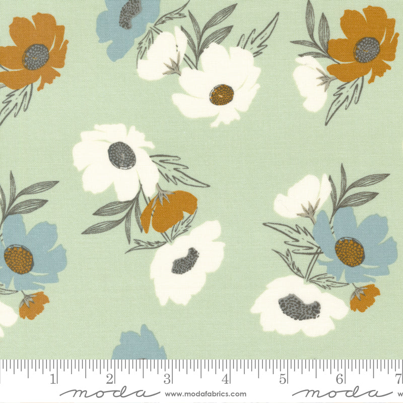 Woodland Wildflowers Pale Mint 45582 20 By Fancy That Design House For Moda
