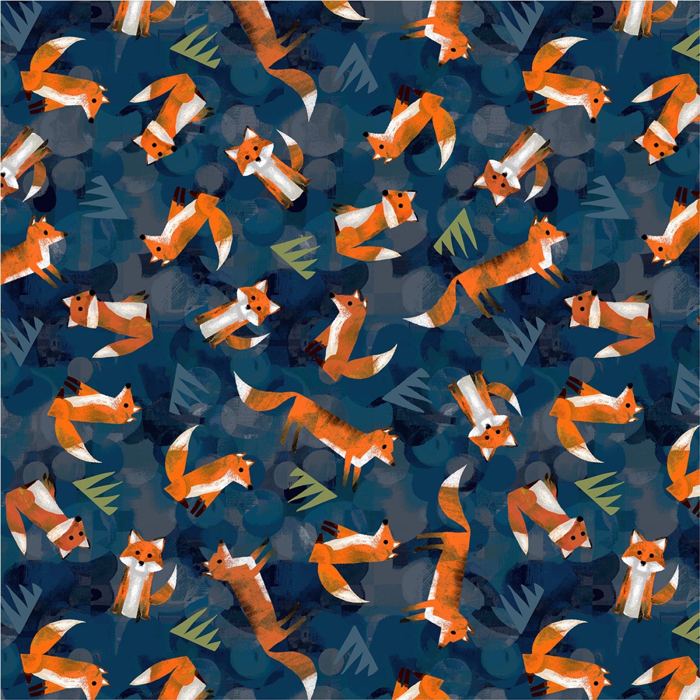 Wild North Forest Navy Wild Foxes By Lucas Gareth For Windham