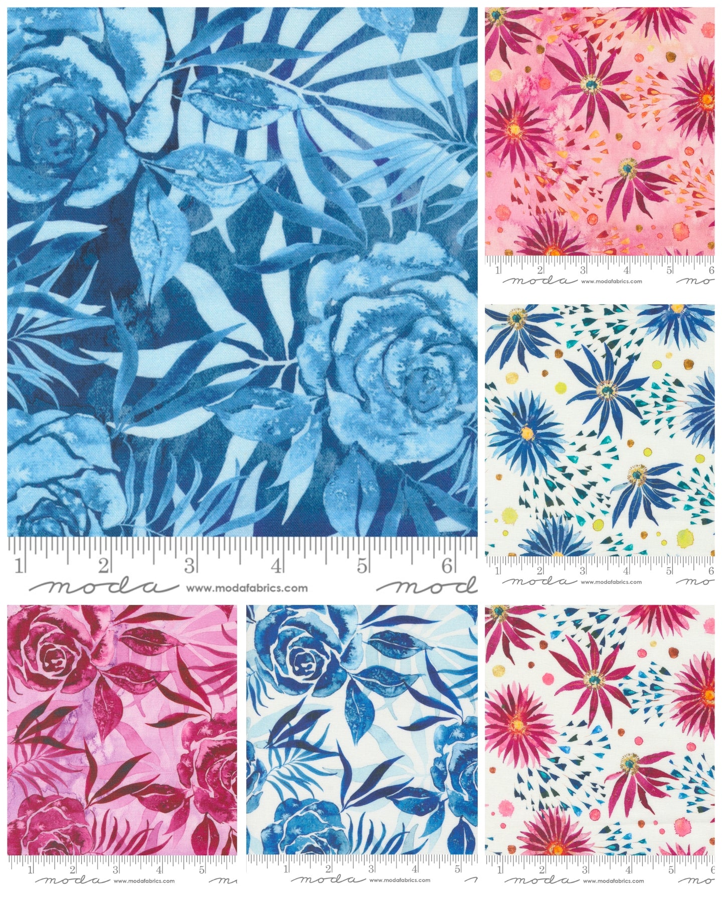 Coming Up Roses Fat Quarter Bundle 34pcs By Create Joy Project For Moda 39780AB