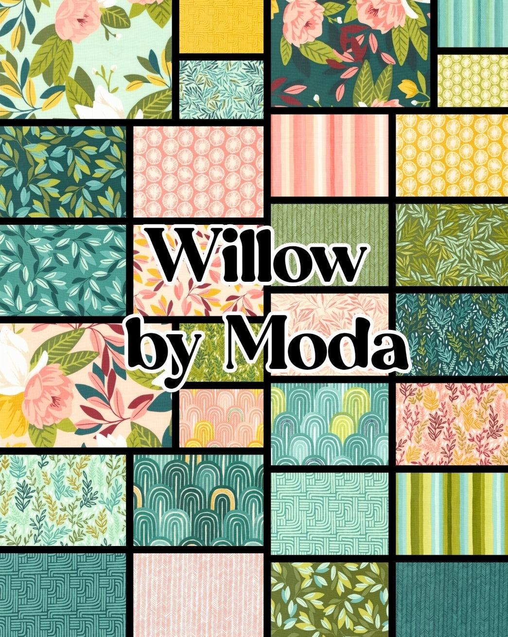 Willow Fat Quarter Bundle 29pcs By 1 Canoe 2 For Moda 36060AB By Create Joy Project For Moda 39760AB