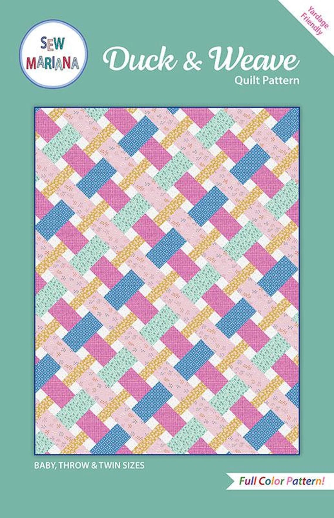 Duck & Weave Quilt Pattern By Sew Mariana 3 Size Options