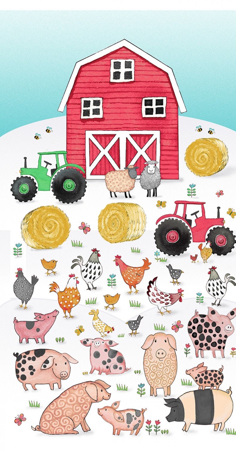 Hay Day 24" Fabric Panel By Kate Mawdsley For Henry Glass 860P-17