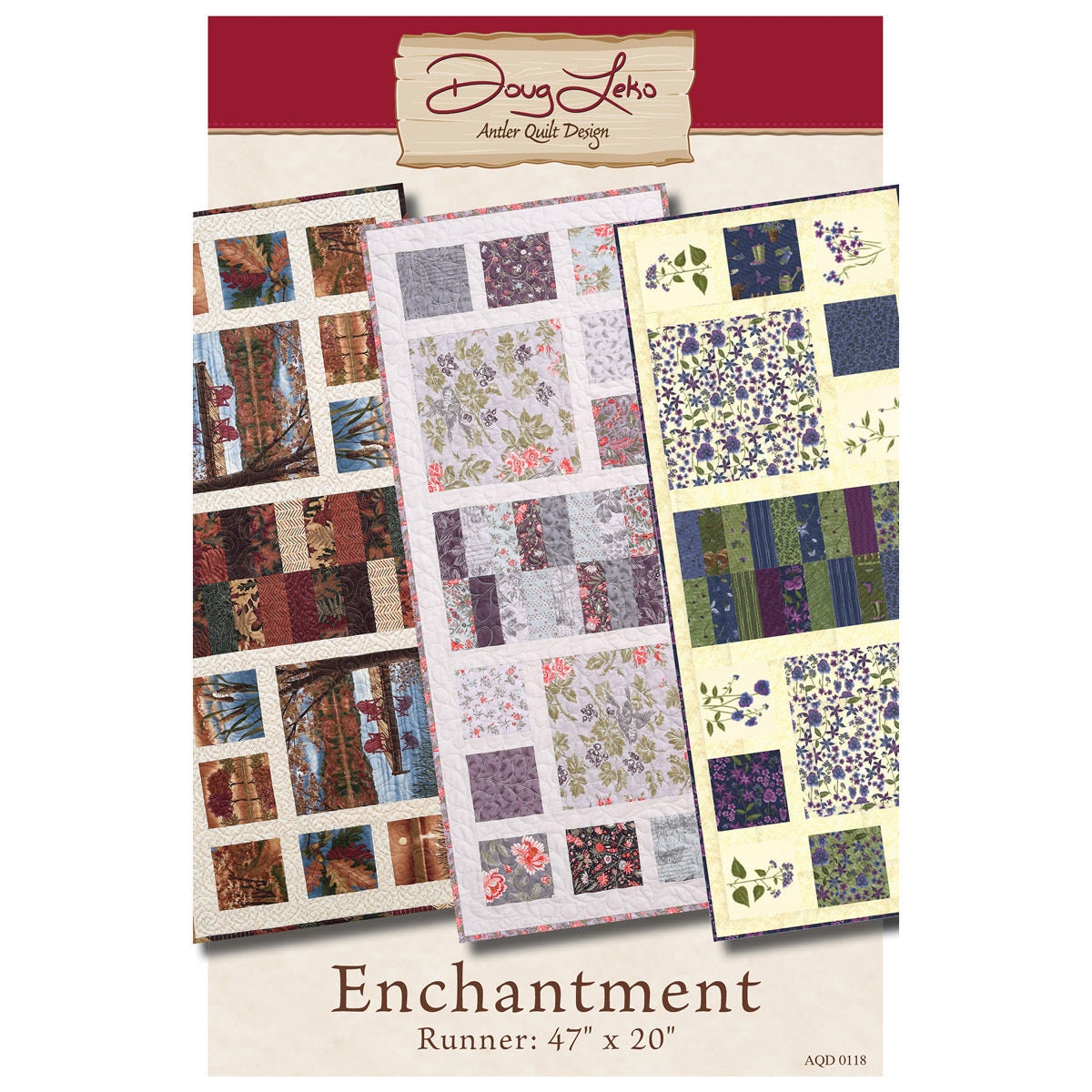 Enchantment Table Runner Pattern 47"x20" By Doug Leko For Antler Quilt Designs, Table Topper Pattern, Begginer Quilt Pattern