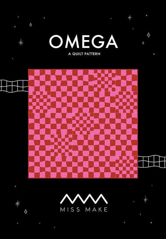 Omega Quilt Pattern MM 106 With 6 Size Options By Miss Make Geometric Quilt Pattern, Modern Quilt Pattern