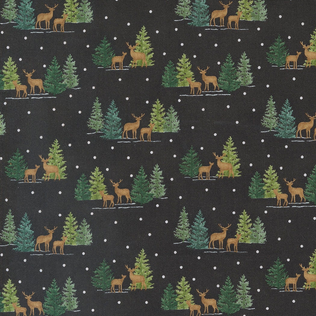 Woodland Winter Charcoal Black 56095 17 By Deb Strain For Moda