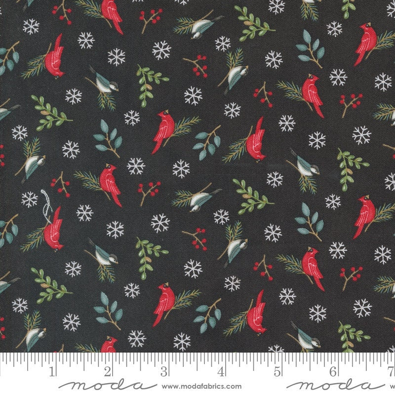 Woodland Winter Charcoal Black 56096 17 By Deb Strain For Moda