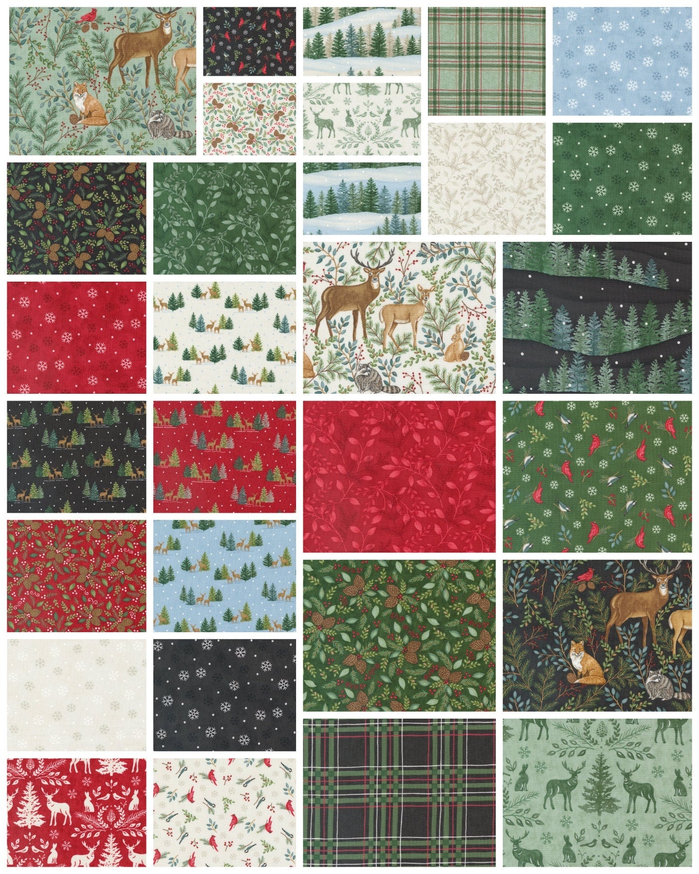 Woodland Cozy Quilt Kit 48"x56" Featuring Woodland Winter By Deb Strain For Moda Includes Top Fabric, Binding & Pattern