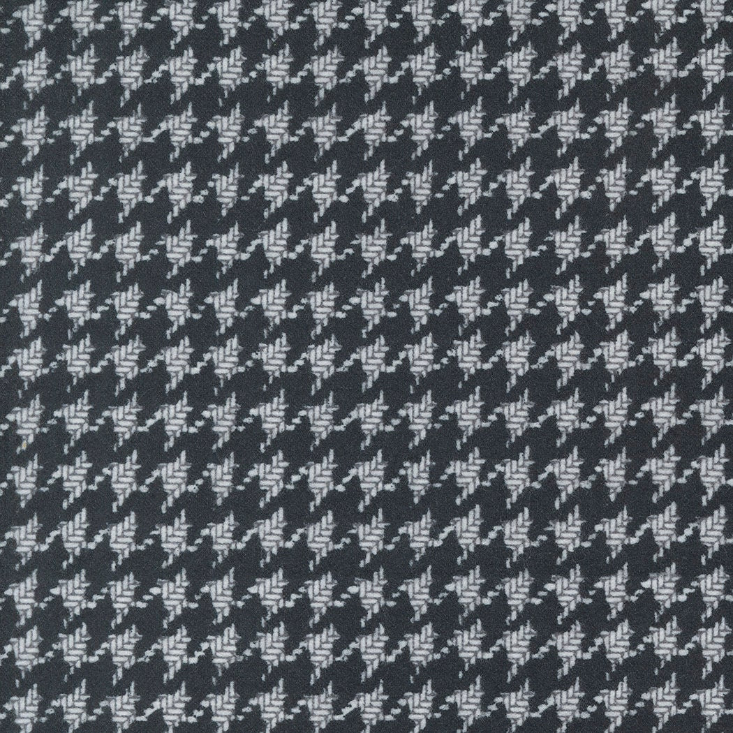 Farmhouse Flannel III Black Top Road 49270 16F By Primative Gatherings For Moda, Flannel Fabric, Houndstooth Fabric, Black, Gray