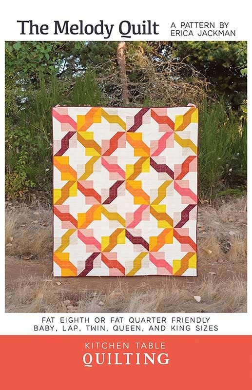 The Melody Quilt Pattern By Erica Jackman of Kitchen Table Quilting 5 Size Options, Fat Quarter or Fat Eighth Friendly, Modern Quilt