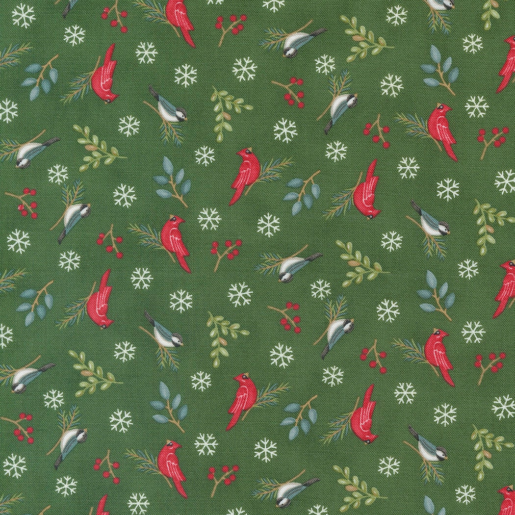 Woodland Winter Pine Green 56096 14 By Deb Strain For Moda