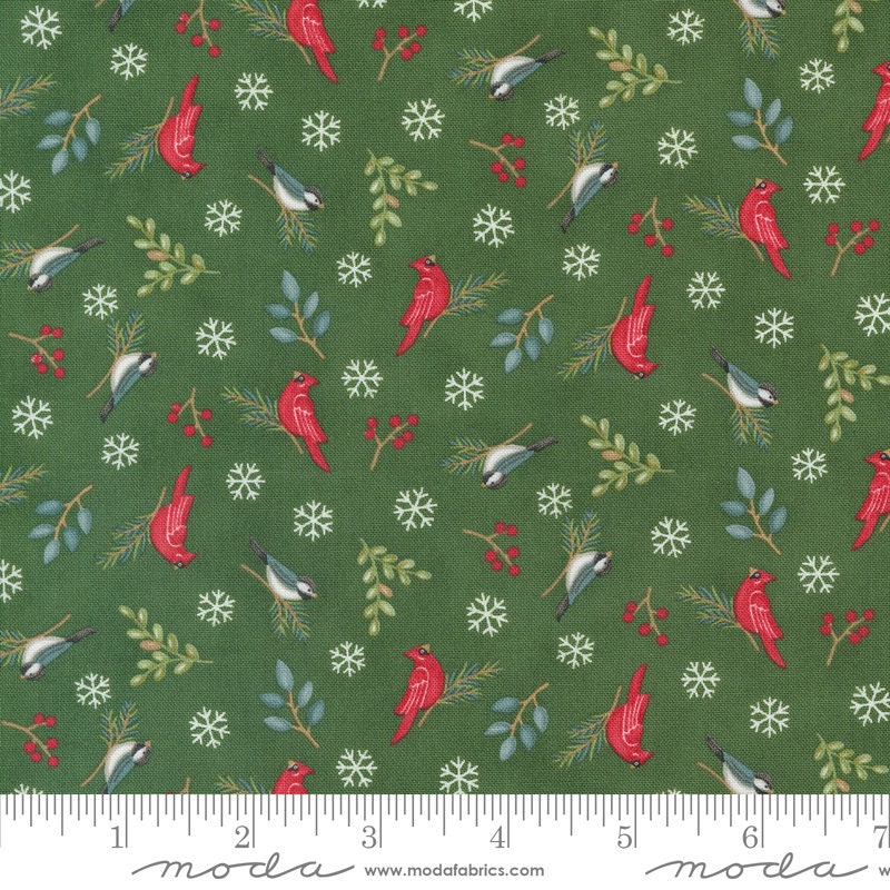 Woodland Winter Pine Green 56096 14 By Deb Strain For Moda