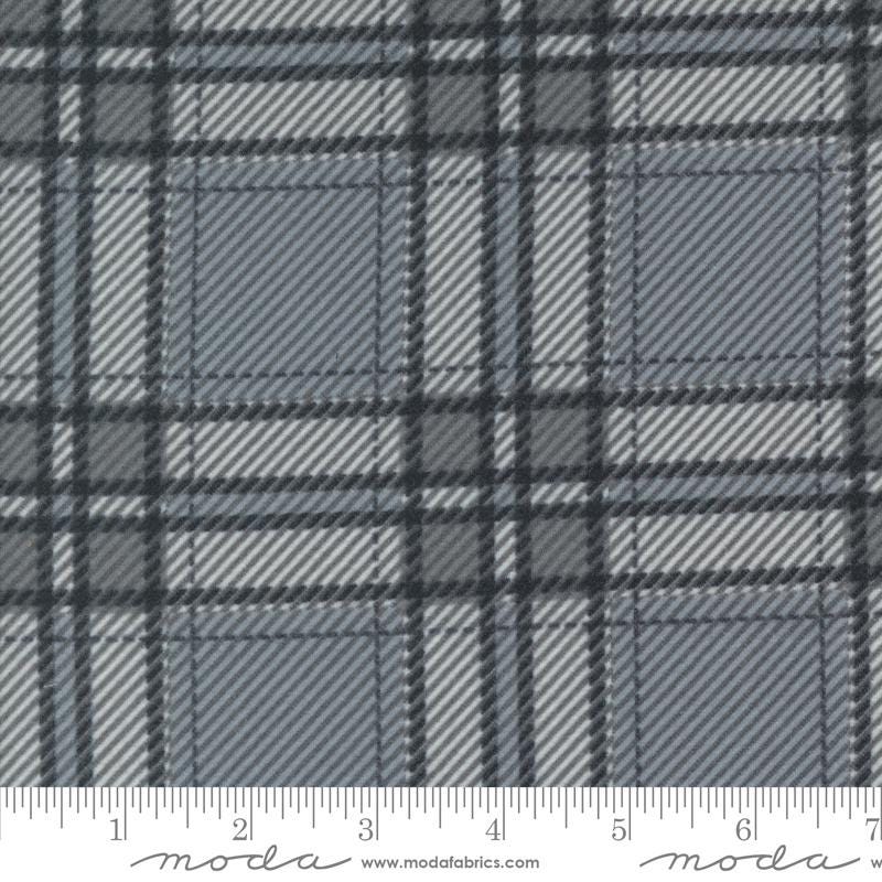 Farmhouse Flannel III Pewter 49278 14F By Primative Gatherings For Moda