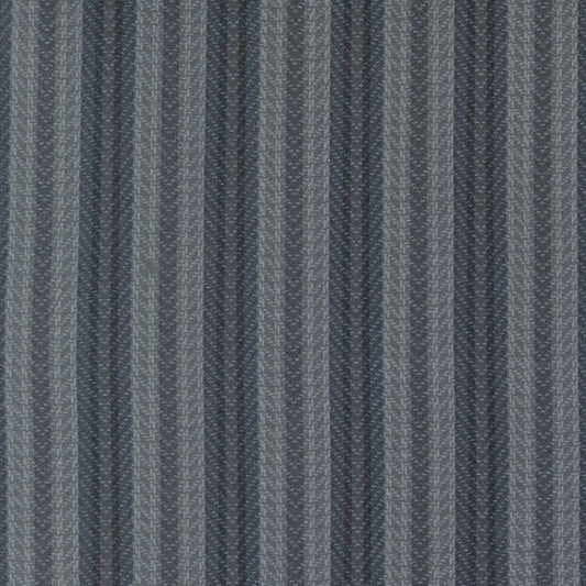 Farmhouse Flannel III Graphite 49275 15F By Primative Gatherings For Moda, Flannel Fabric, Blender Fabric, Gray, Stripe Fabric