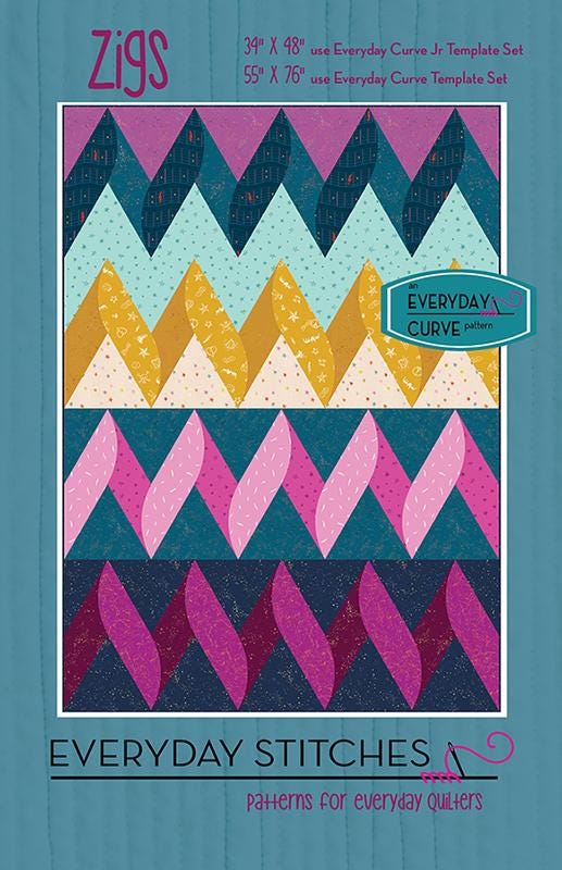 Zigs Quilt Pattern ES 544ZIG By Everyday Stitches, Modern Quilt