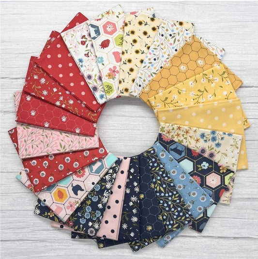 Sunshine and Chamomile Fat Quarter Bundle 21pcs  By Poppie Cotton