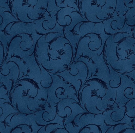 Midnight Blue Beautiful Backing 108" Wide By Maywood Studio QB100M-NJ