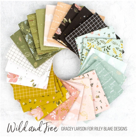 Wild and Free Fat Quarter Bundle 24pcs By Gracey Larson For Riley Blake Design