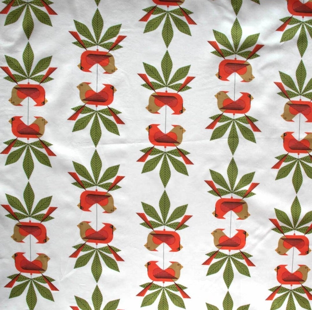 Cardinal Consort By Charley Harper Organic Cotton