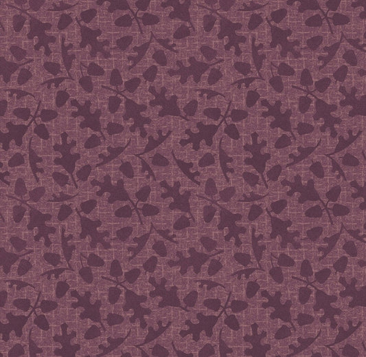 Autumn Harvest Purple Tonal Leaves Flannel F9956M-V Bonnie Sullivan For Maywood Studio