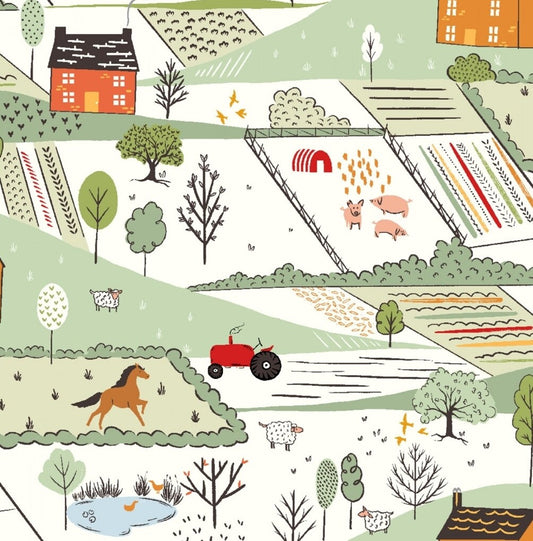 Day On A Farm Farm Life Hello Spring By RJR Fabric Sold By The Yard