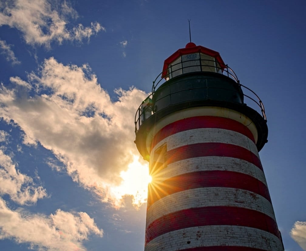 Shining Through At West Lighthouse Digitally Printed Panel 36"x44" GL00523C1 By Four Seasons For David Textiles