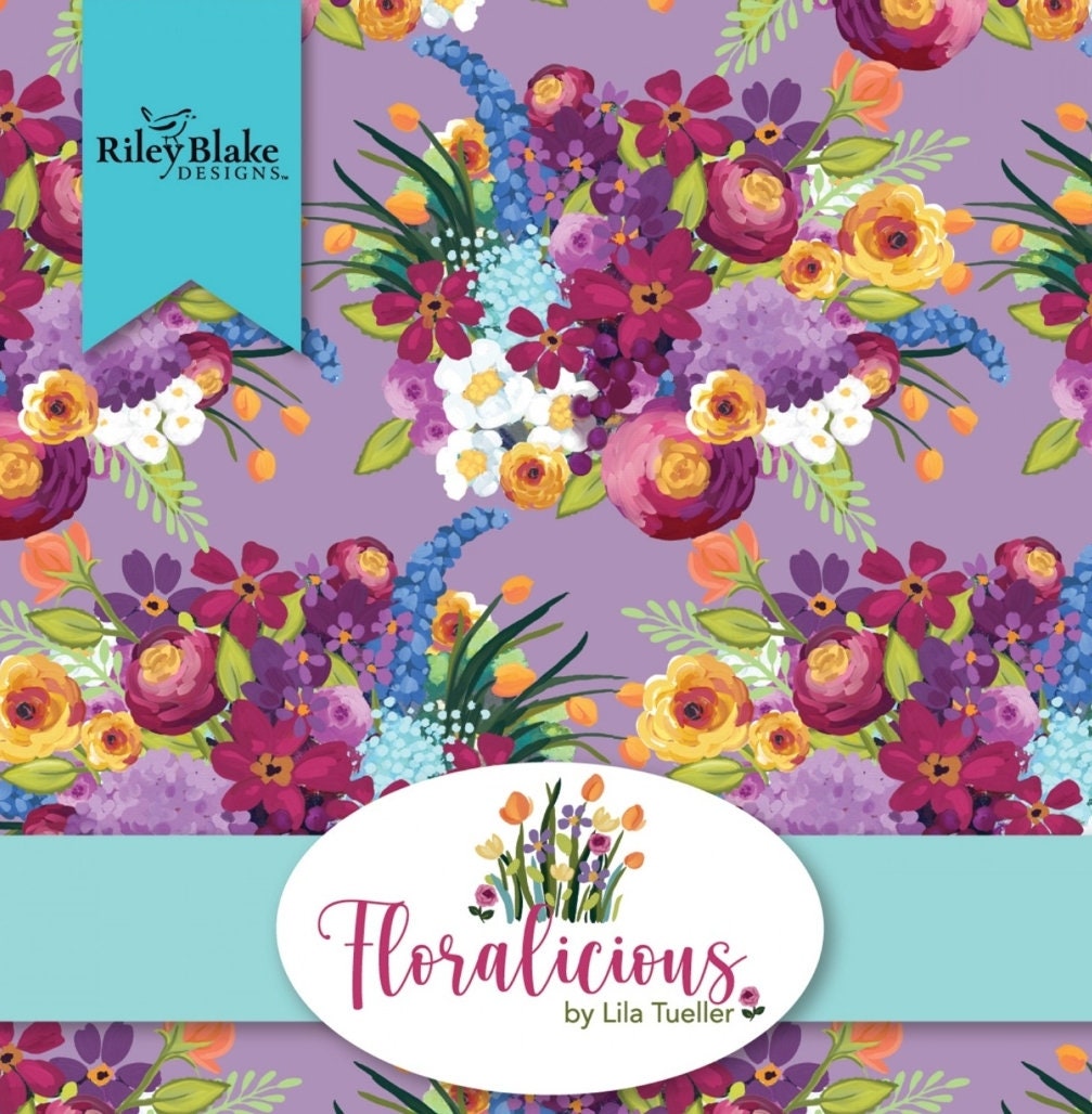 Floralicious Fat Quarter Bundle 21pc By Lila Tueller for Riley Blake