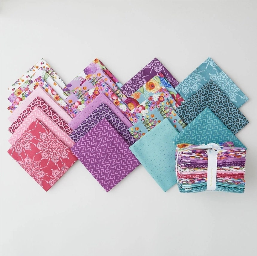 Floralicious Fat Quarter Bundle 21pc By Lila Tueller for Riley Blake