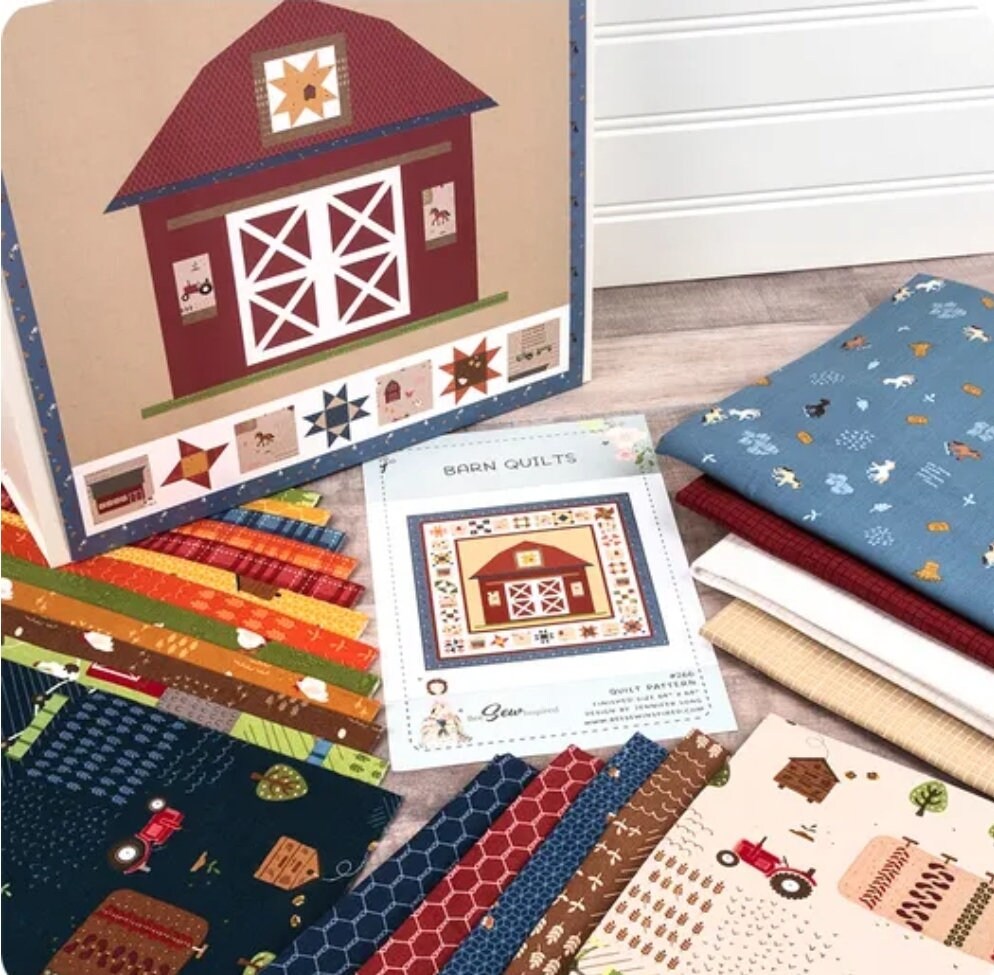 Country Life Barn Quilts Quilt Kit 64"x64" By Jennifer Long For Riley