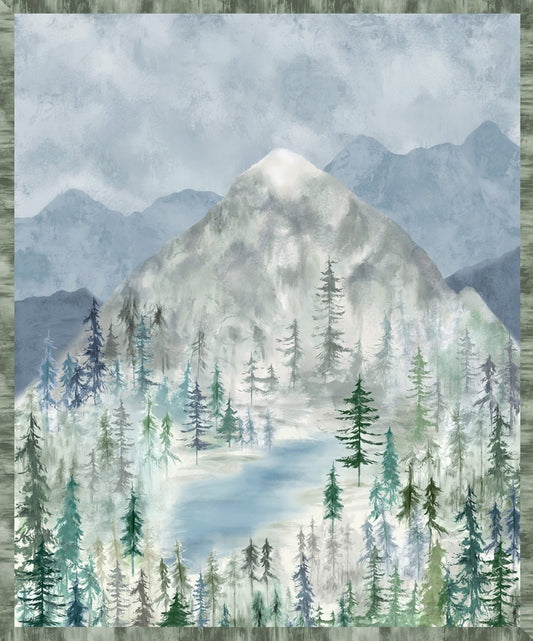 Majestic Mountain Panel 36"x44" By Whistler Studio For Windham