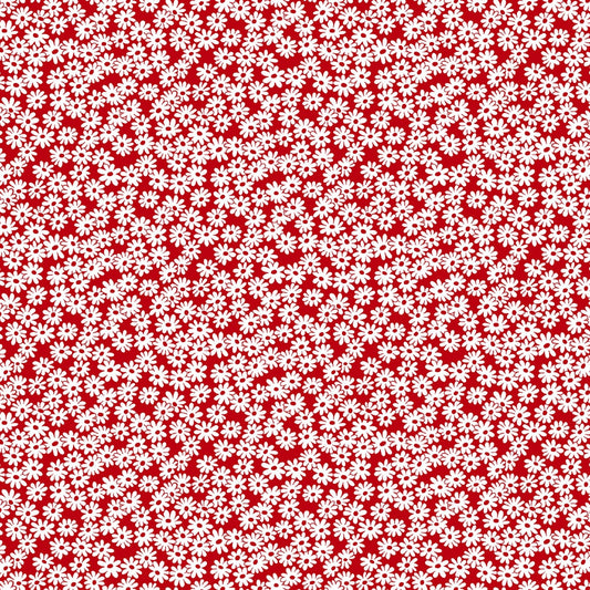 Raspberry Ripple Red Daisy 7342S-88 By Judy Gauthier For Studio E, Red Fabric