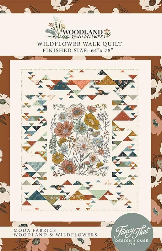 Wildflower Walk Quilt Pattern 62"x75" By Fancy That Design House Featuring Woodland & Wildflowers